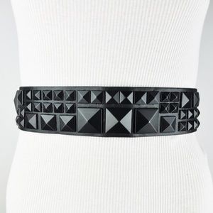 BCBGMaxAzria Accessories - Black Studded Wide Waist Belt BCBGMaxAzria Accessories - Black Studded Wide Waist Belt